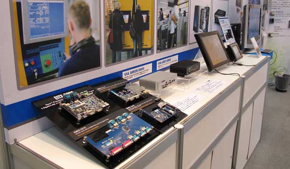 embedded products showcase in a table on the office